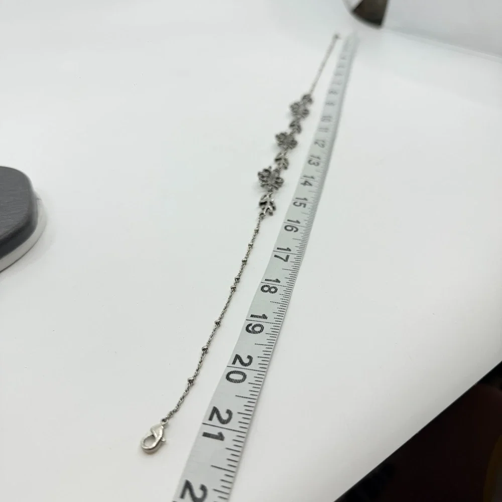 Gunmetal Floral Rhinestone Faux Pearl Necklace Cottagecore Statement Jewelry